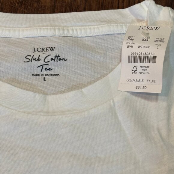 NWT - J. CREW FACTORY Vintage Slub Cotton Crewneck Tee - Picture 5 of 5